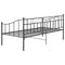 vidaXL Sofa Bed Frame without Mattress Black Metal 90x200 cm