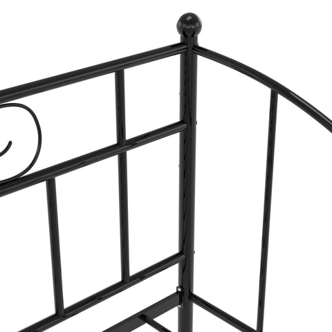 vidaXL Sofa Bed Frame without Mattress Black Metal 90x200 cm