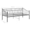 vidaXL Sofa Bed Frame without Mattress Black Metal 90x200 cm