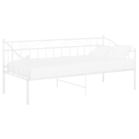 vidaXL Sofa Bed Frame without Mattress White Metal 90x200 cm