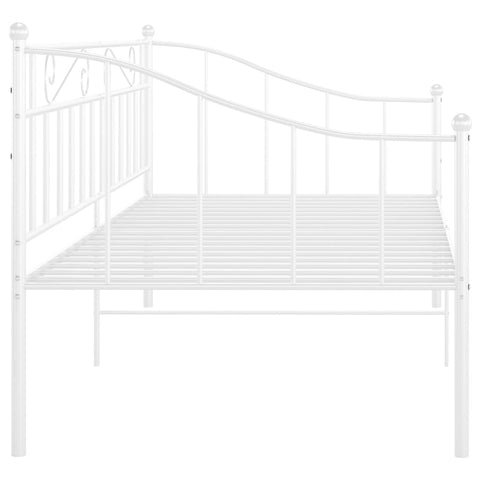vidaXL Sofa Bed Frame without Mattress White Metal 90x200 cm