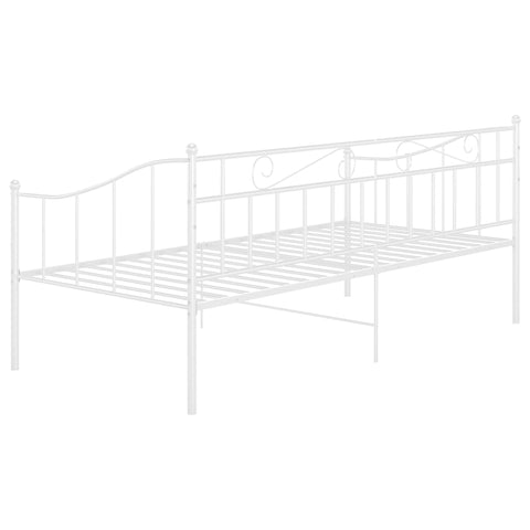 vidaXL Sofa Bed Frame without Mattress White Metal 90x200 cm