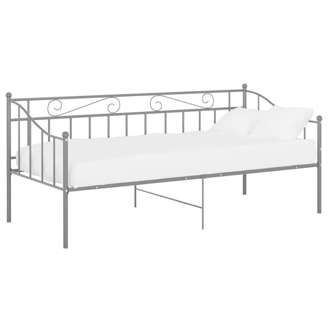 vidaXL Sofa Bed Frame without Mattress Grey Metal 90x200 cm