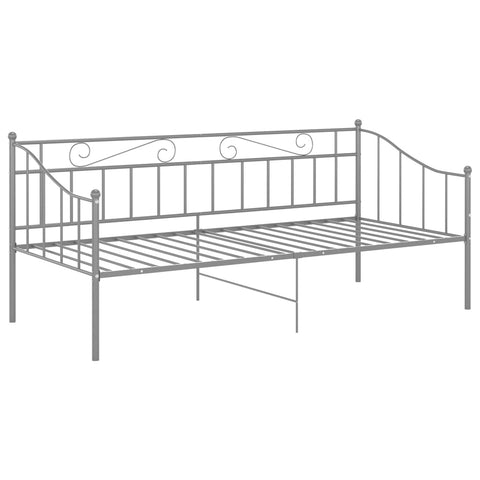 vidaXL Sofa Bed Frame without Mattress Grey Metal 90x200 cm