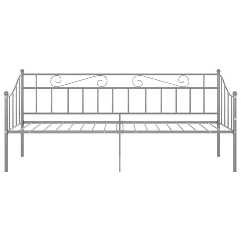 vidaXL Sofa Bed Frame without Mattress Grey Metal 90x200 cm