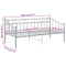 vidaXL Sofa Bed Frame without Mattress Grey Metal 90x200 cm