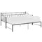 vidaXL Pull-out Sofa Bed Frame without Mattress Black Metal 90x200 cm