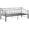 vidaXL Pull-out Sofa Bed Frame without Mattress Black Metal 90x200 cm