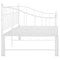 vidaXL Pull-out Sofa Bed Frame without Mattress White Metal 90x200 cm