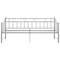 vidaXL Pull-out Sofa Bed Frame without Mattress Grey Metal 90x200 cm