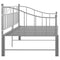 vidaXL Pull-out Sofa Bed Frame without Mattress Grey Metal 90x200 cm