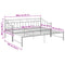 vidaXL Pull-out Sofa Bed Frame without Mattress Grey Metal 90x200 cm