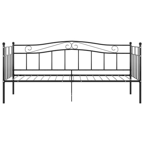 vidaXL Sofa Bed Frame without Mattress Black Metal 90x200 cm