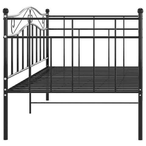 vidaXL Sofa Bed Frame without Mattress Black Metal 90x200 cm