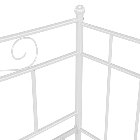vidaXL Sofa Bed Frame without Mattress White Metal 90x200 cm