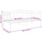 vidaXL Sofa Bed Frame without Mattress White Metal 90x200 cm