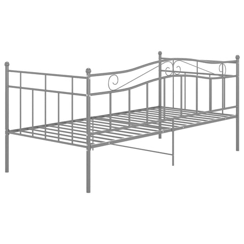 vidaXL Sofa Bed Frame without Mattress Grey Metal 90x200 cm