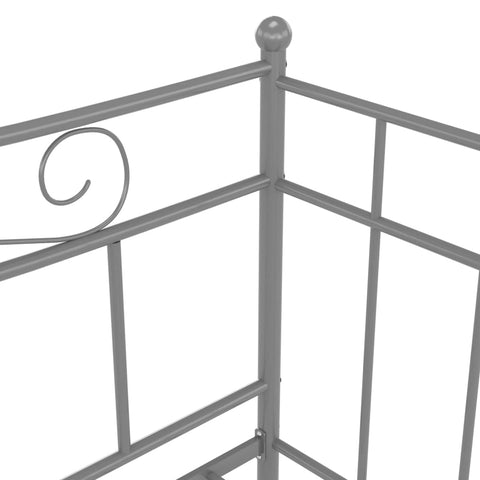 vidaXL Sofa Bed Frame without Mattress Grey Metal 90x200 cm