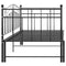 vidaXL Pull-out Sofa Bed Frame without Mattress Black Metal 90x200 cm