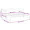 vidaXL Pull-out Sofa Bed Frame without Mattress White Metal 90x200 cm