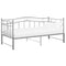vidaXL Pull-out Sofa Bed Frame without Mattress Grey Metal 90x200 cm