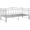 vidaXL Pull-out Sofa Bed Frame without Mattress Grey Metal 90x200 cm