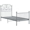 vidaXL Bed Frame without Mattress Grey Metal 90x200 cm