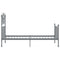 vidaXL Bed Frame without Mattress Grey Metal 90x200 cm