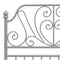 vidaXL Bed Frame without Mattress Grey Metal 90x200 cm
