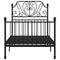 vidaXL Bed Frame without Mattress Black Metal 100x200 cm