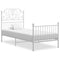 vidaXL Bed Frame without Mattress White Metal 100x200 cm