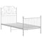 vidaXL Bed Frame without Mattress White Metal 100x200 cm