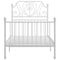 vidaXL Bed Frame without Mattress White Metal 100x200 cm