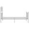 vidaXL Bed Frame without Mattress White Metal 100x200 cm