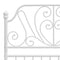 vidaXL Bed Frame without Mattress White Metal 100x200 cm