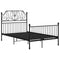 vidaXL Bed Frame without Mattress Black Metal 120x200 cm