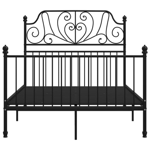 vidaXL Bed Frame without Mattress Black Metal 120x200 cm