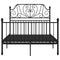 vidaXL Bed Frame without Mattress Black Metal 120x200 cm