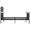 vidaXL Bed Frame without Mattress Black Metal 120x200 cm