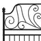 vidaXL Bed Frame without Mattress Black Metal 120x200 cm