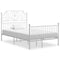 vidaXL Bed Frame without Mattress White Metal 120x200 cm