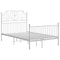 vidaXL Bed Frame without Mattress White Metal 120x200 cm