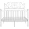 vidaXL Bed Frame without Mattress White Metal 120x200 cm