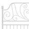 vidaXL Bed Frame without Mattress White Metal 120x200 cm