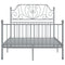 vidaXL Bed Frame without Mattress Grey Metal 120x200 cm
