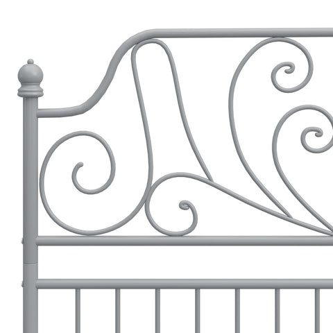 vidaXL Bed Frame without Mattress Grey Metal 120x200 cm
