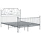 vidaXL Bed Frame without Mattress Grey Metal 140x200 cm