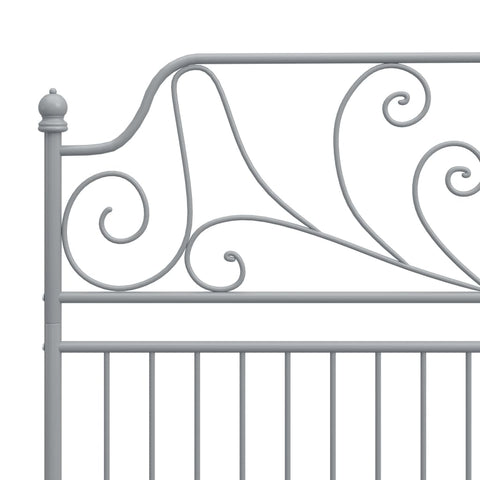 vidaXL Bed Frame without Mattress Grey Metal 140x200 cm