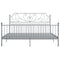 vidaXL Bed Frame without Mattress Grey Metal 180x200 cm Super King