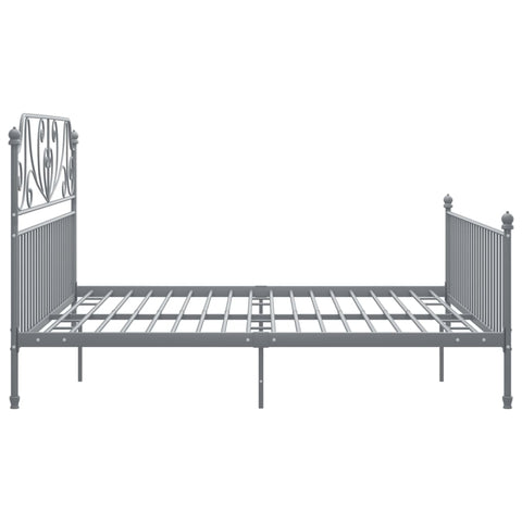 vidaXL Bed Frame without Mattress Grey Metal 180x200 cm Super King